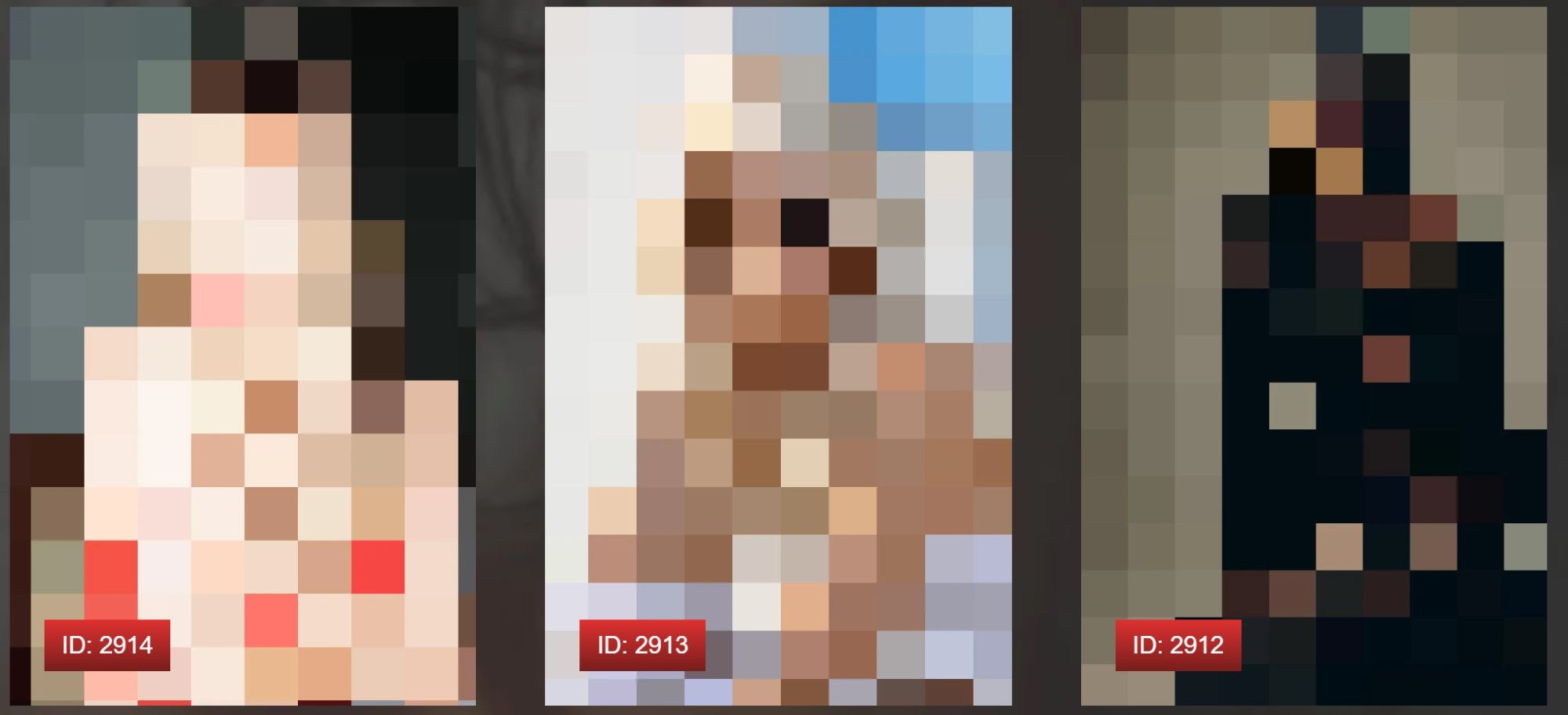 models profiles with pixels